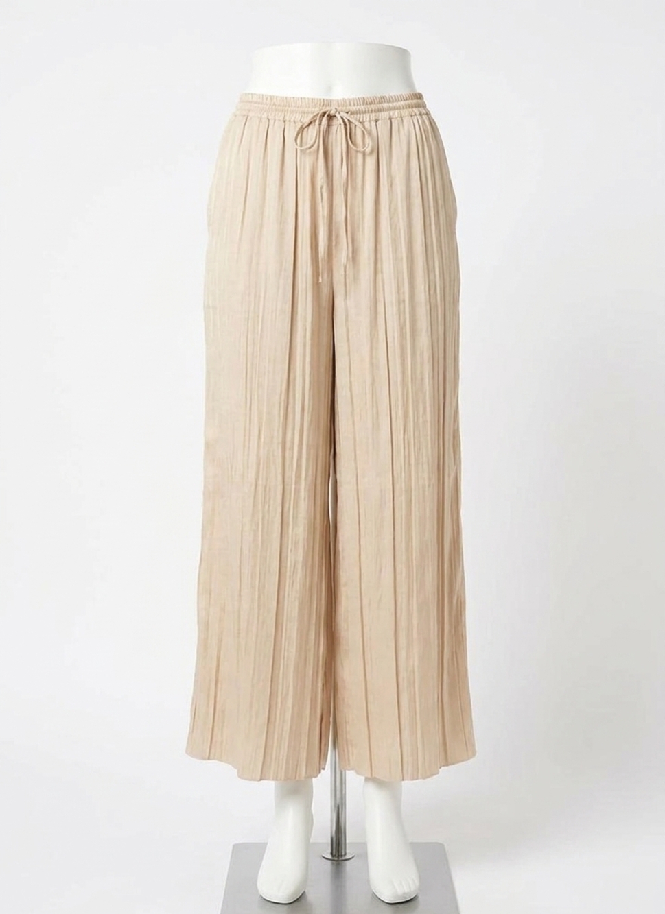 NEW LYSSE packable pleated palazzo 28" inseam pant in chablis